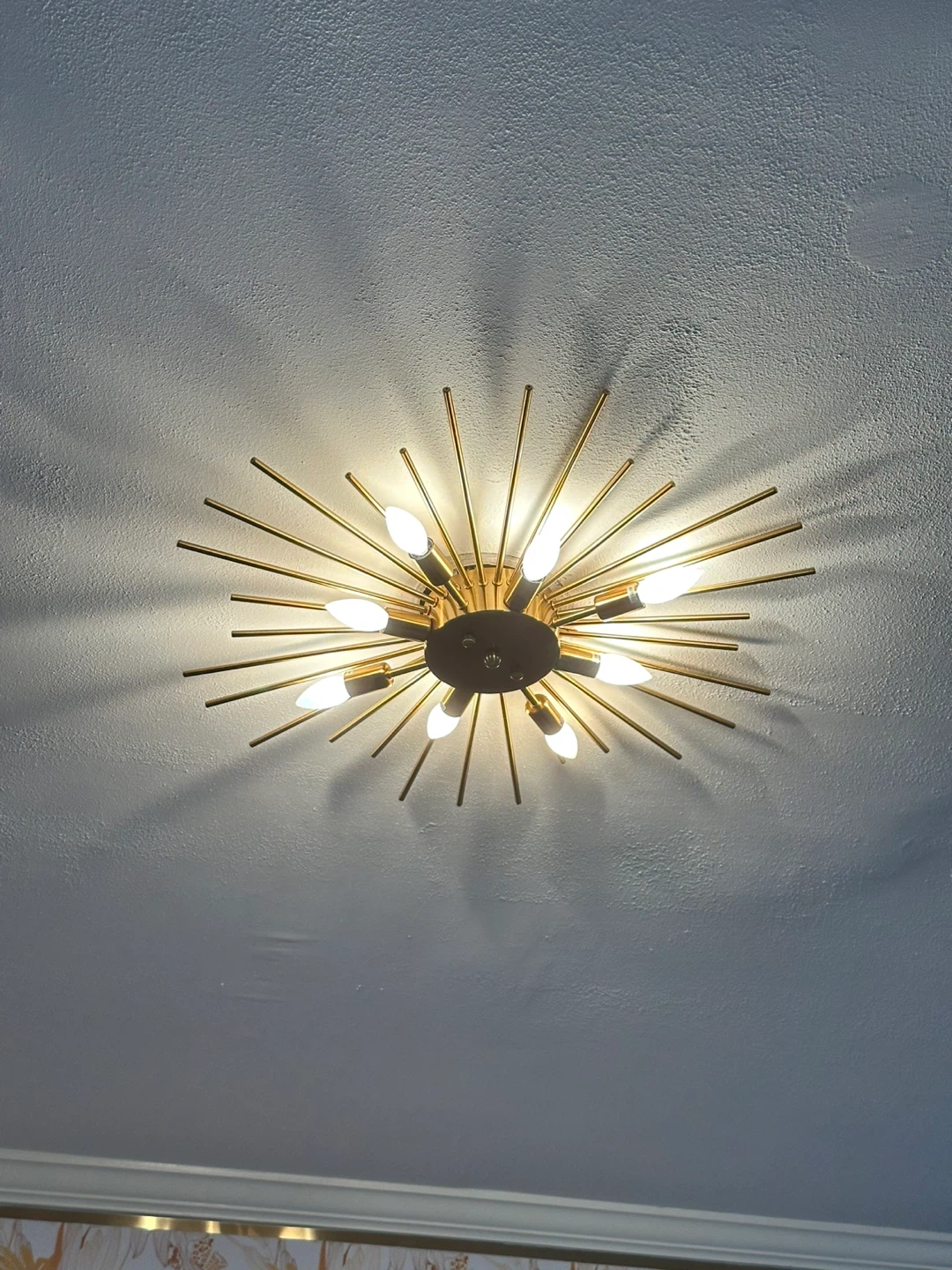 Brass Sputnik Flush Mount Ceiling Light - photo 3
