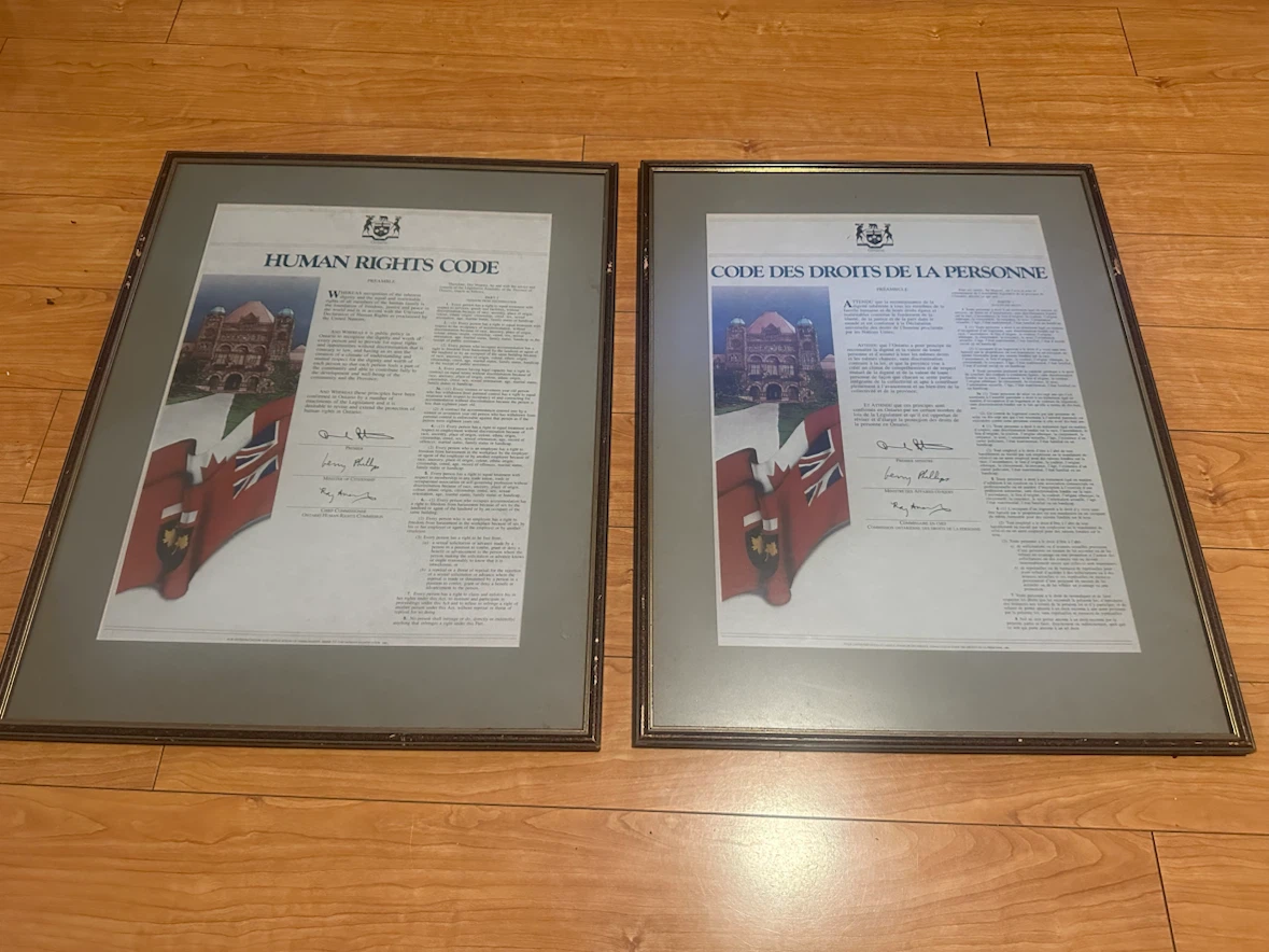 Human Rights Code, Framed