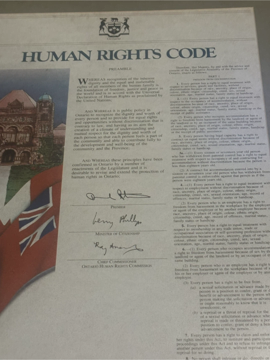 Human Rights Code, Framed - photo 4