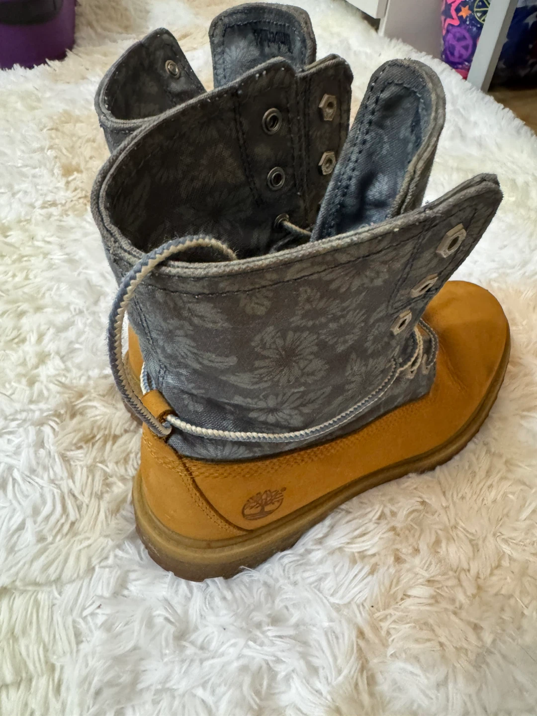 Timberland Boots with Floral Print Cuff - photo 2