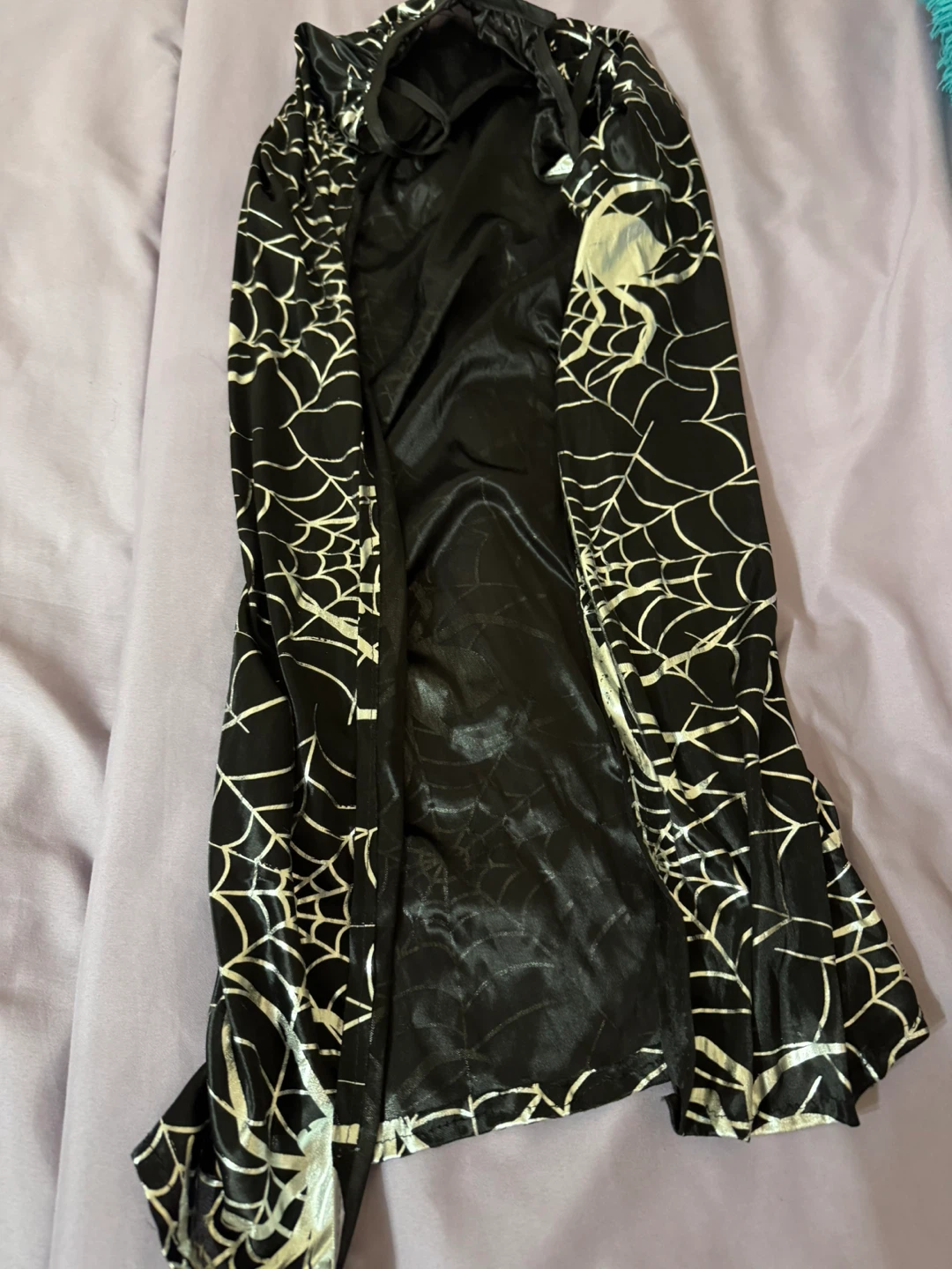 Girls Skeleton Costume with Cape - photo 2