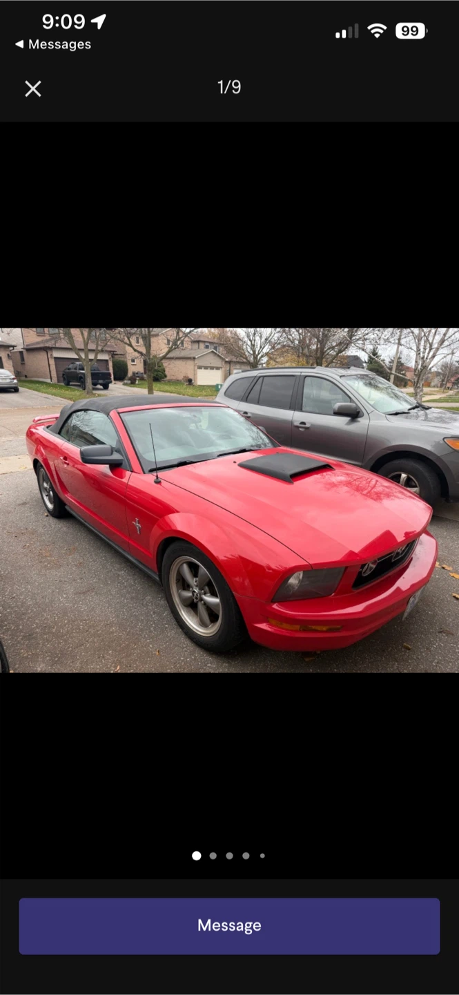 Red Convertible Ford Mustang