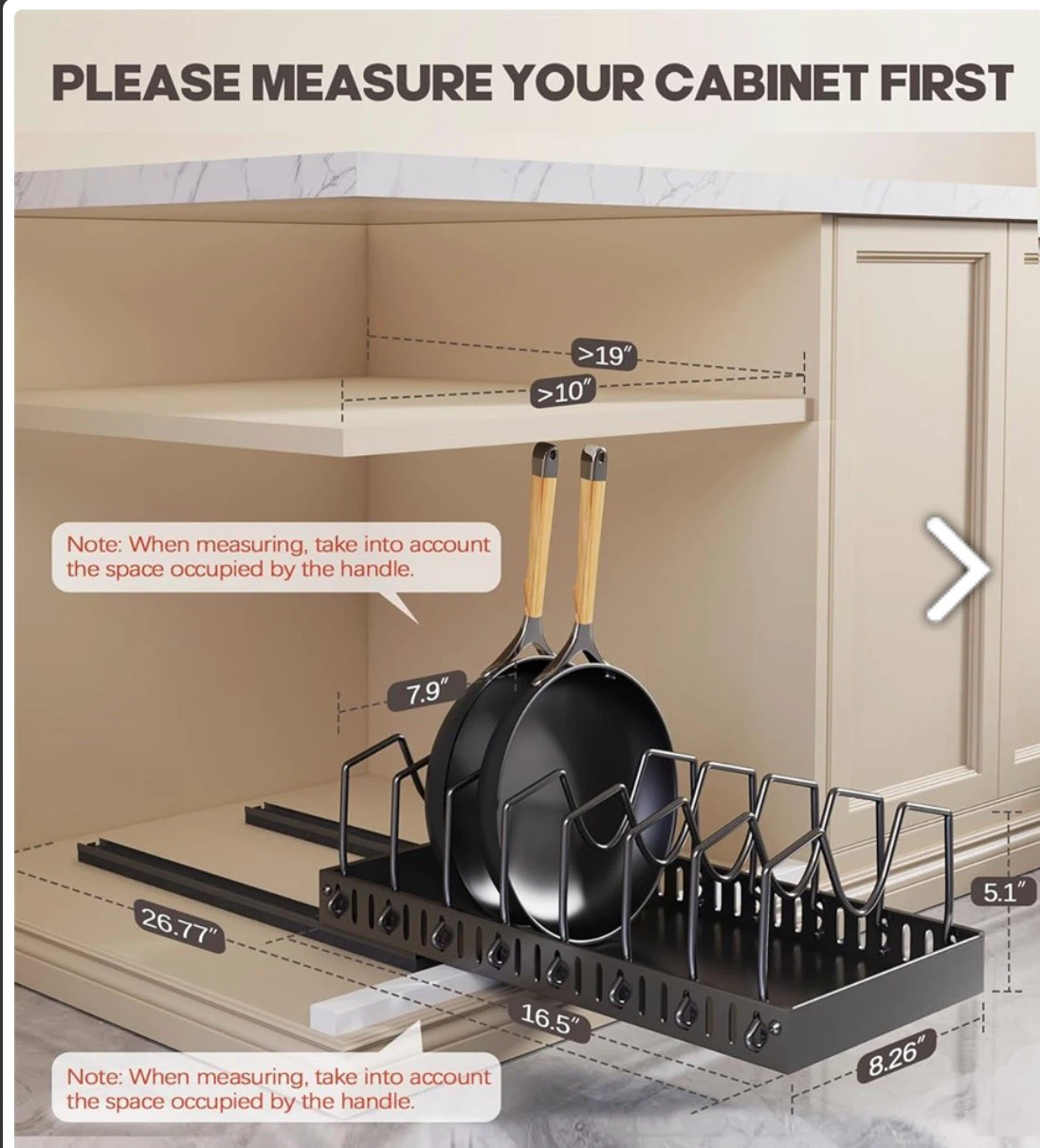 Sliding Pot Lid and Pan Organizer Rack - photo 3