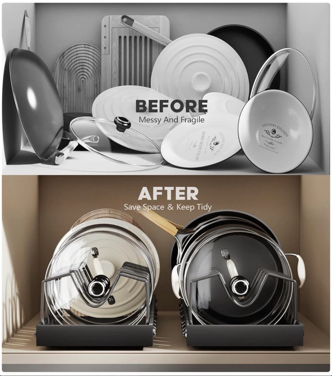 Sliding Pot Lid and Pan Organizer Rack - photo 5