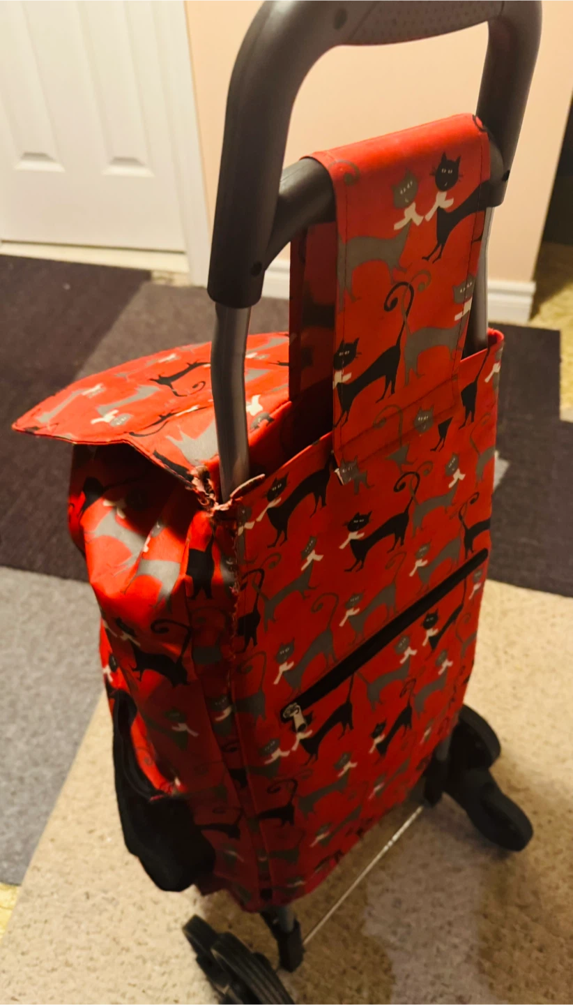 Red Cat Print Shopping Cart Bag - photo 2