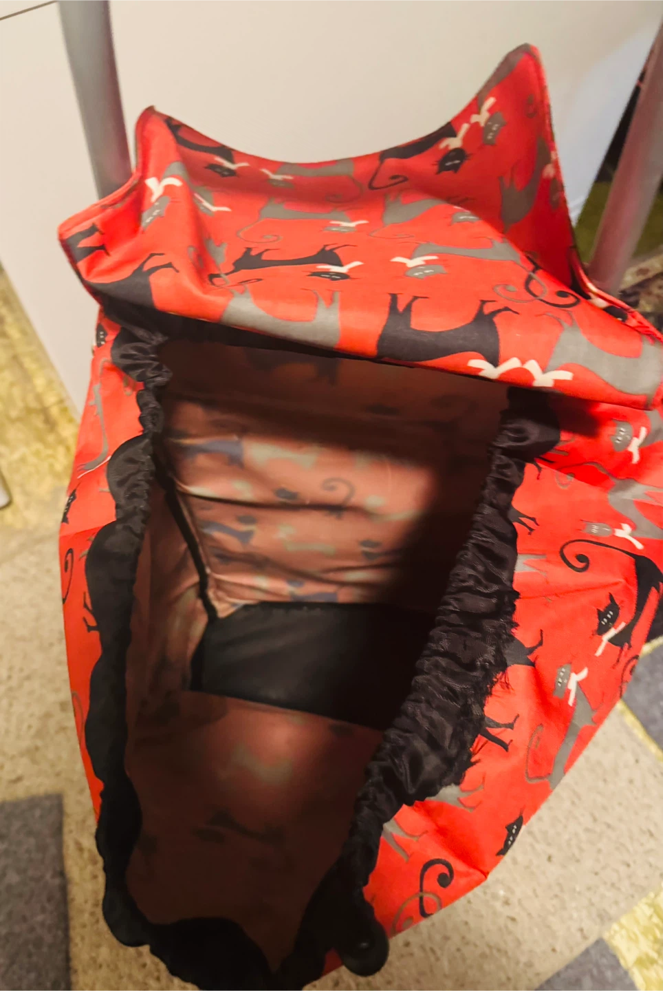 Red Cat Print Shopping Cart Bag - photo 4