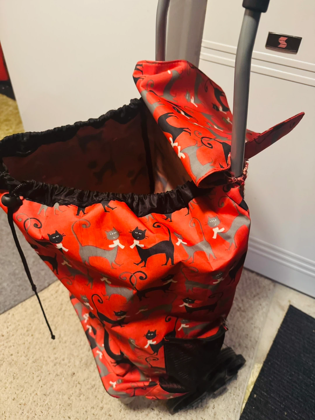 Red Cat Print Shopping Cart Bag - photo 5