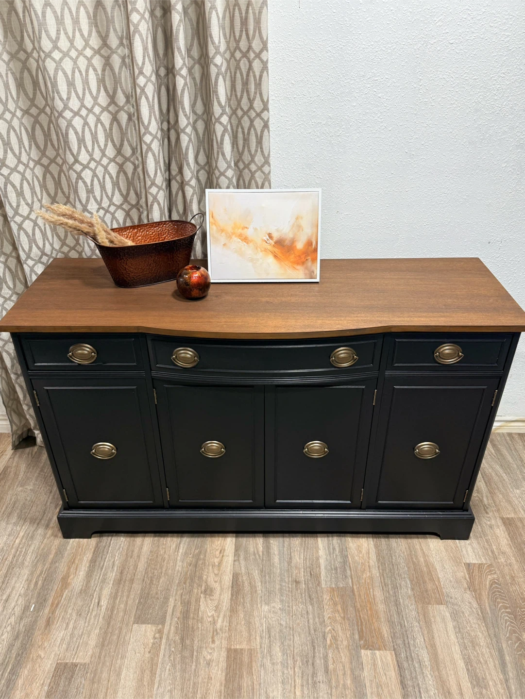Beautifully Refinished Black Sideboard - photo 4