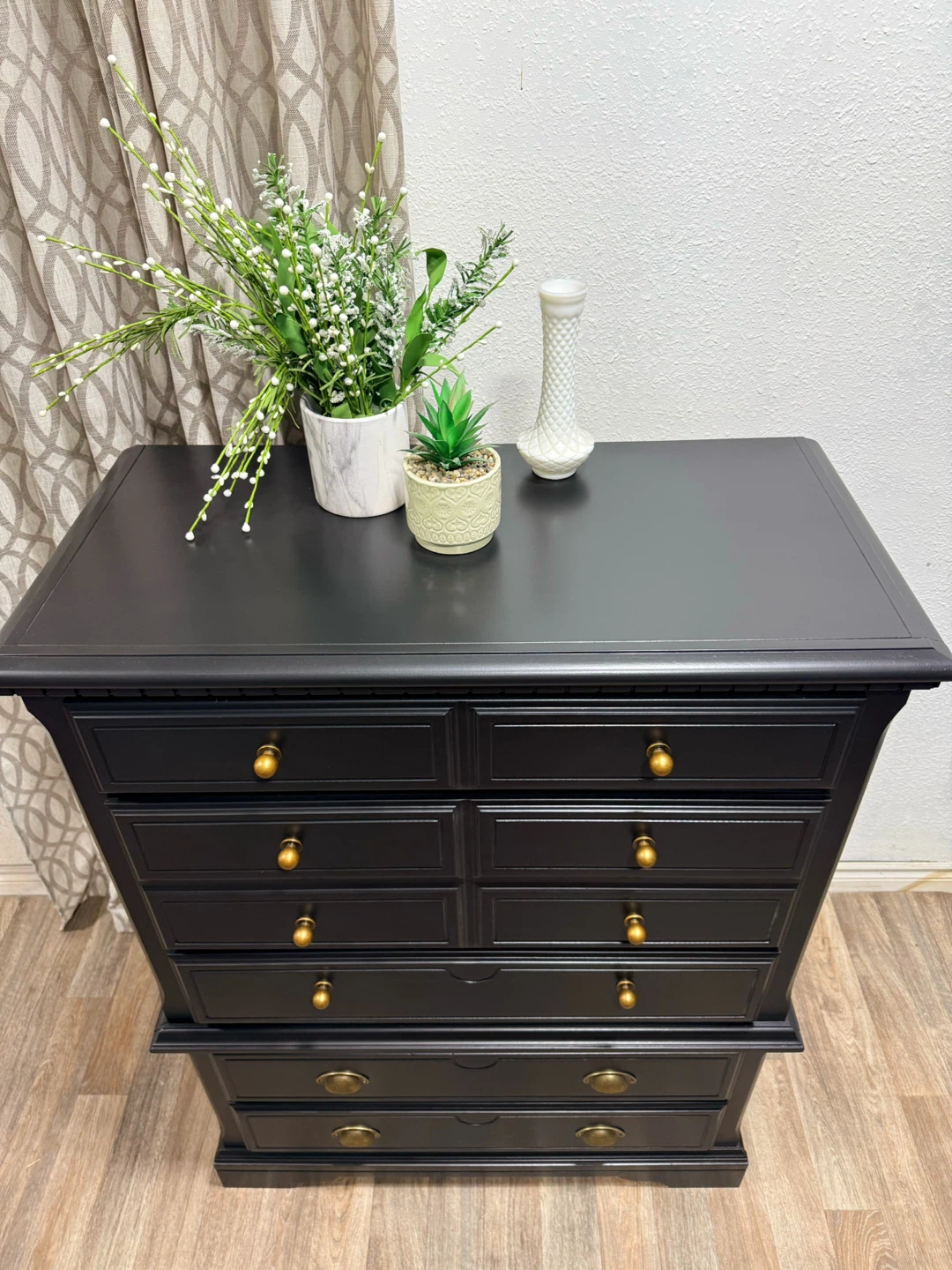 Beautiful Refinished Black Highboy - photo 4