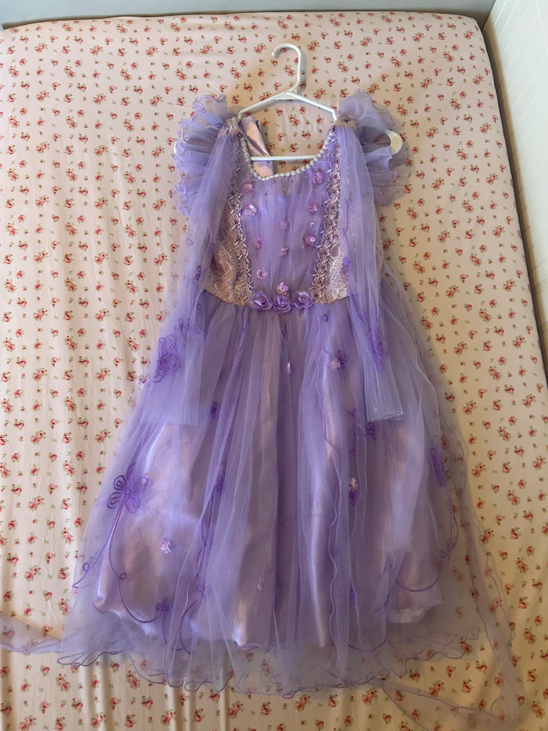 Purple Flower Girl Dress