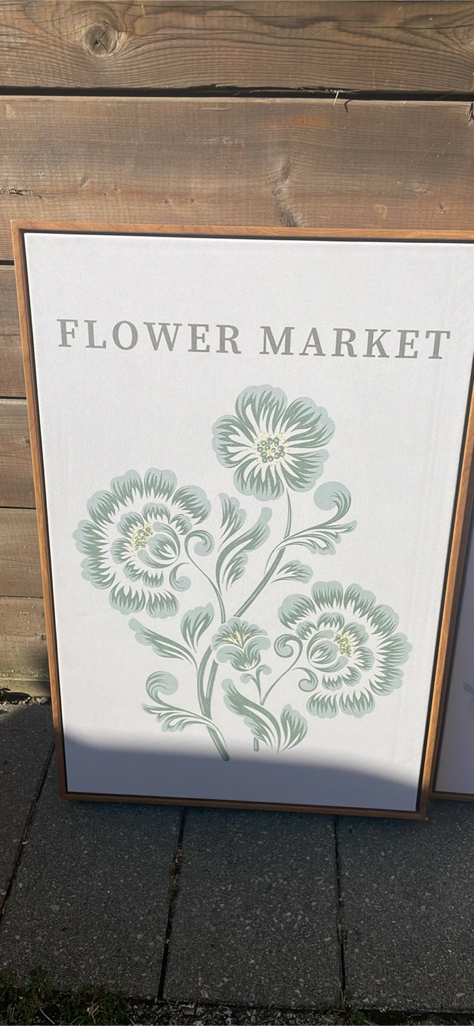 Set of 2 Framed Wall Art Prints - Flower Market & Matisse - photo 2