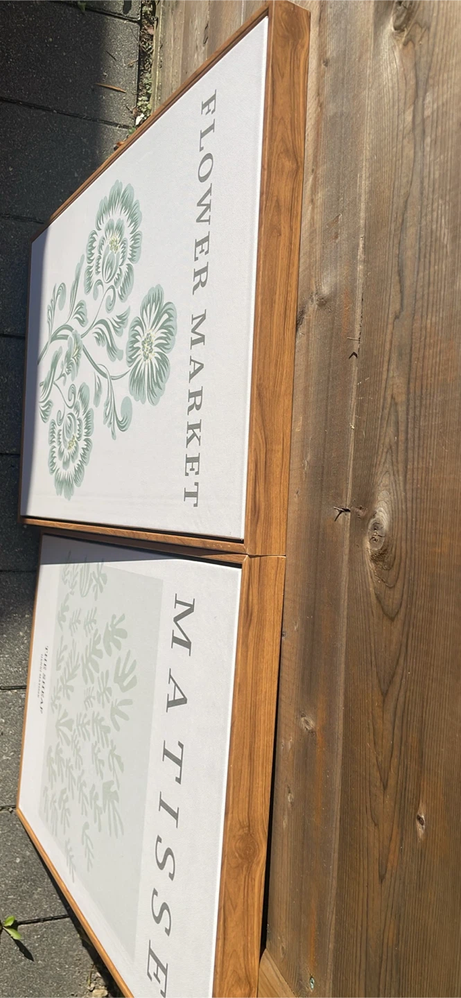 Set of 2 Framed Wall Art Prints - Flower Market & Matisse - photo 4