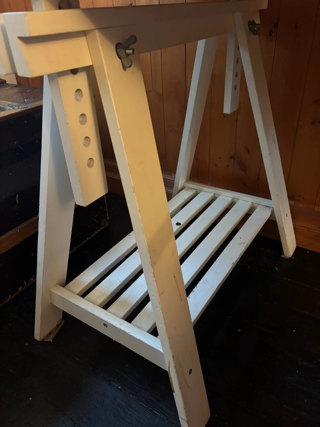 Custom Wooden Tabletop with Sawhorse Legs - photo 5