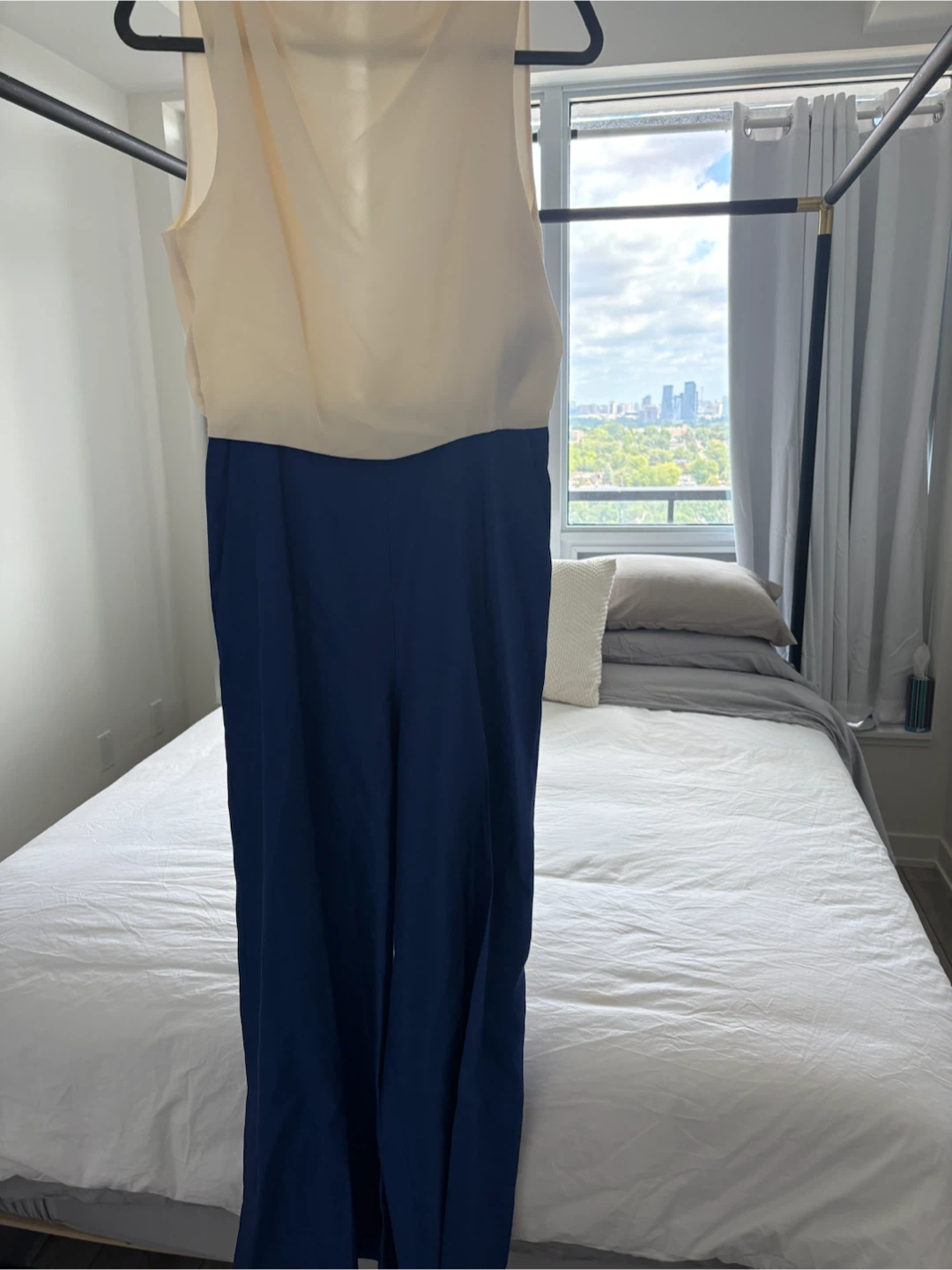 Pianoforte Jumpsuit - Cream/Navy
