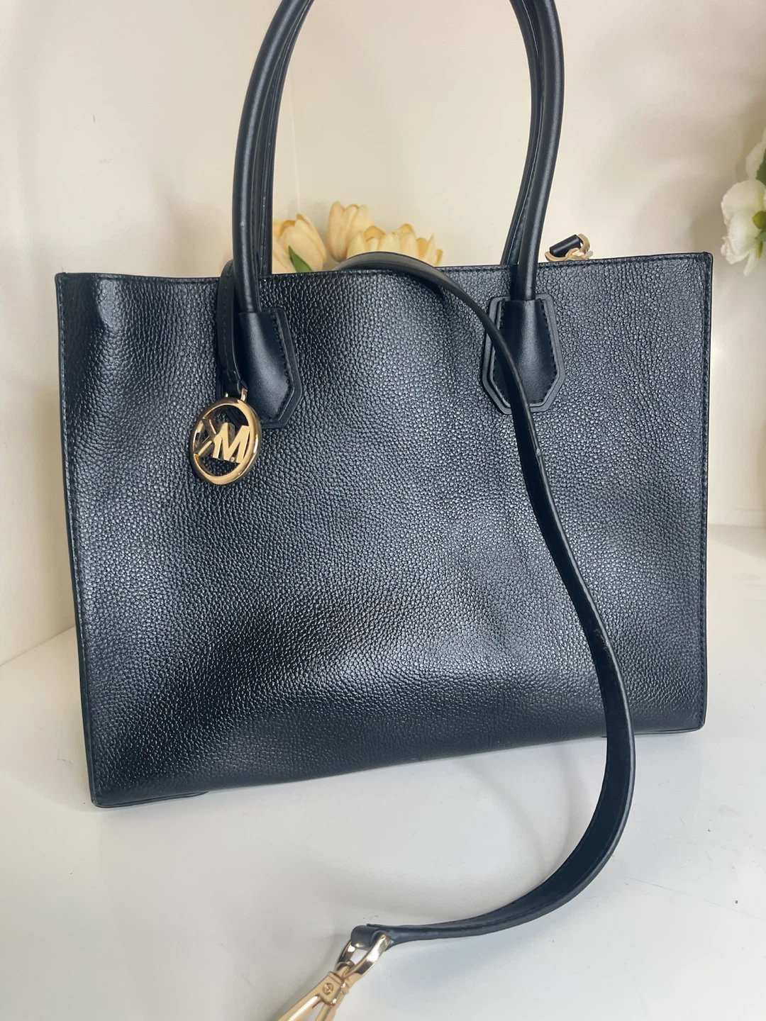 Michael Kors Black Leather Tote Handbag - photo 3