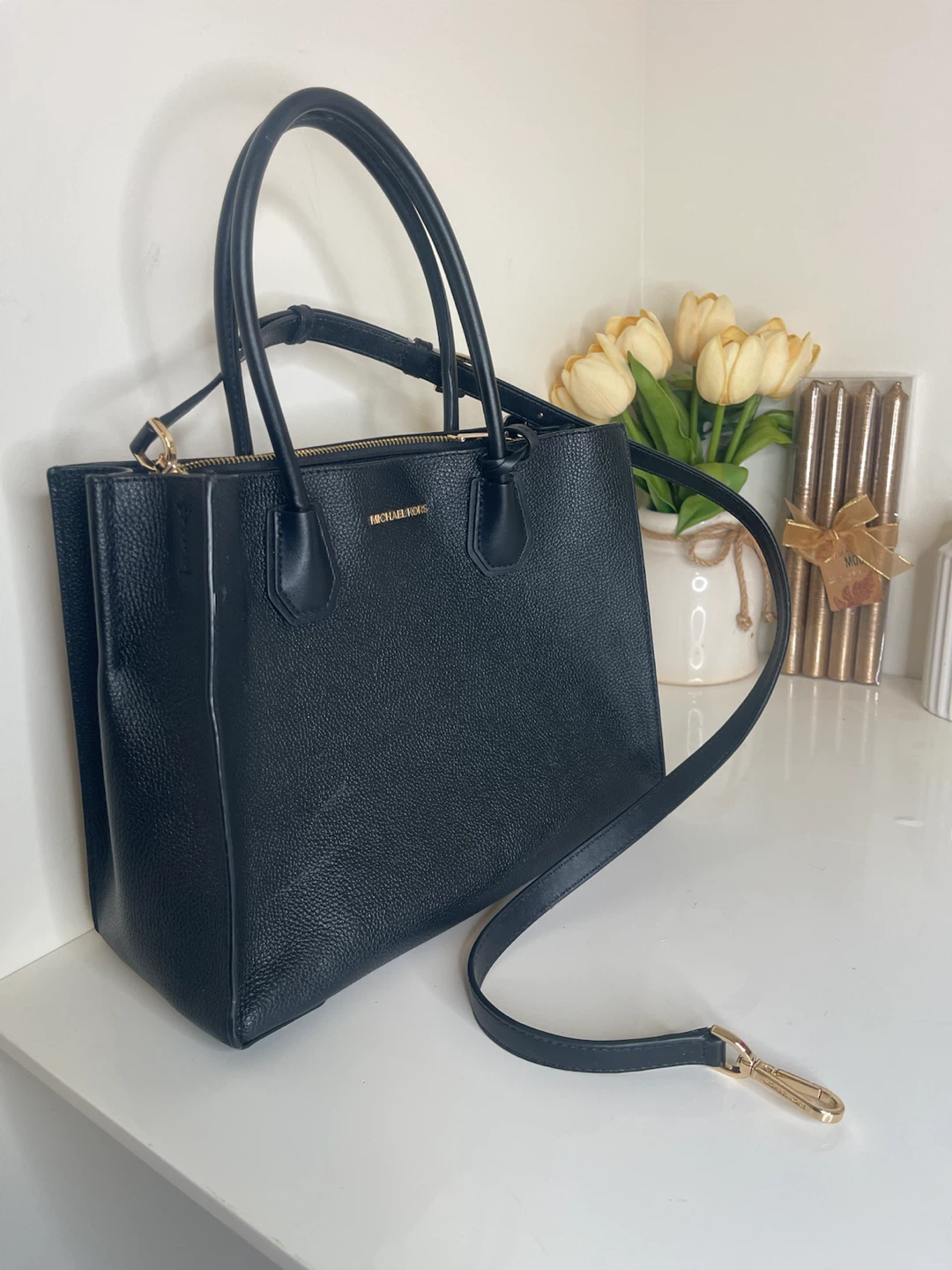 Michael Kors Black Leather Tote Handbag - photo 4