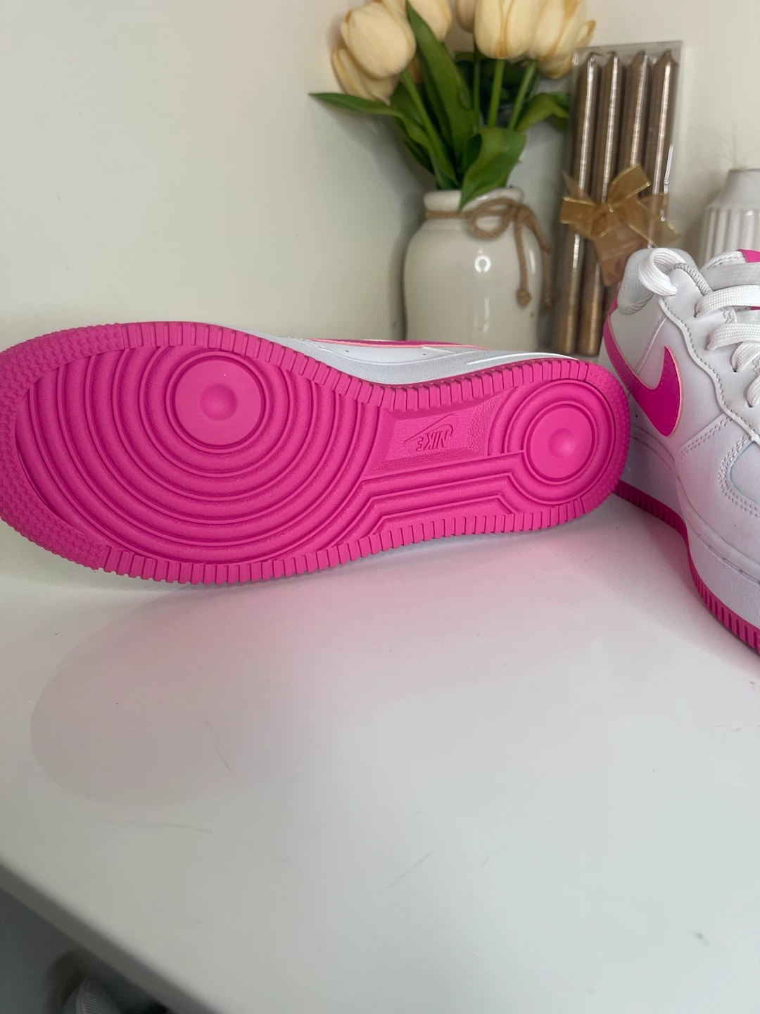 Nike Air Force 1 Sneakers - White/Pink - photo 4