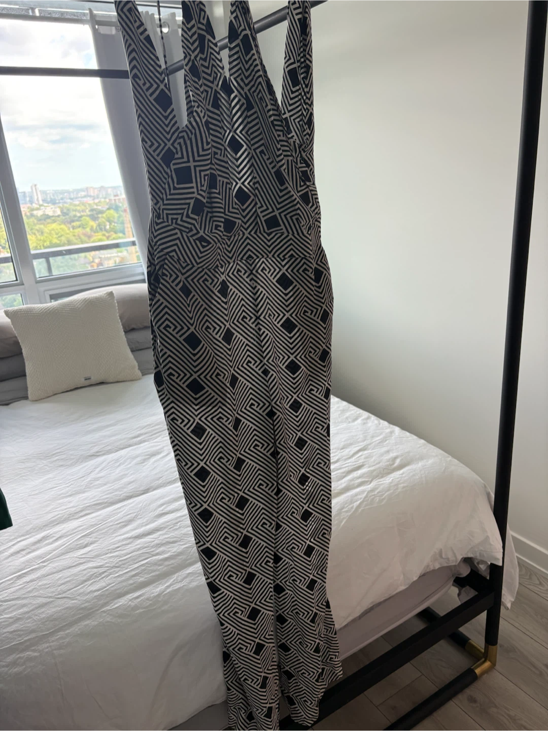 Diane Von Furstenberg Geometric Print Midi Dress Size 8