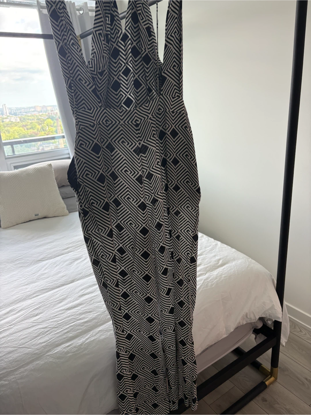 Diane Von Furstenberg Geometric Print Midi Dress Size 8 - photo 2
