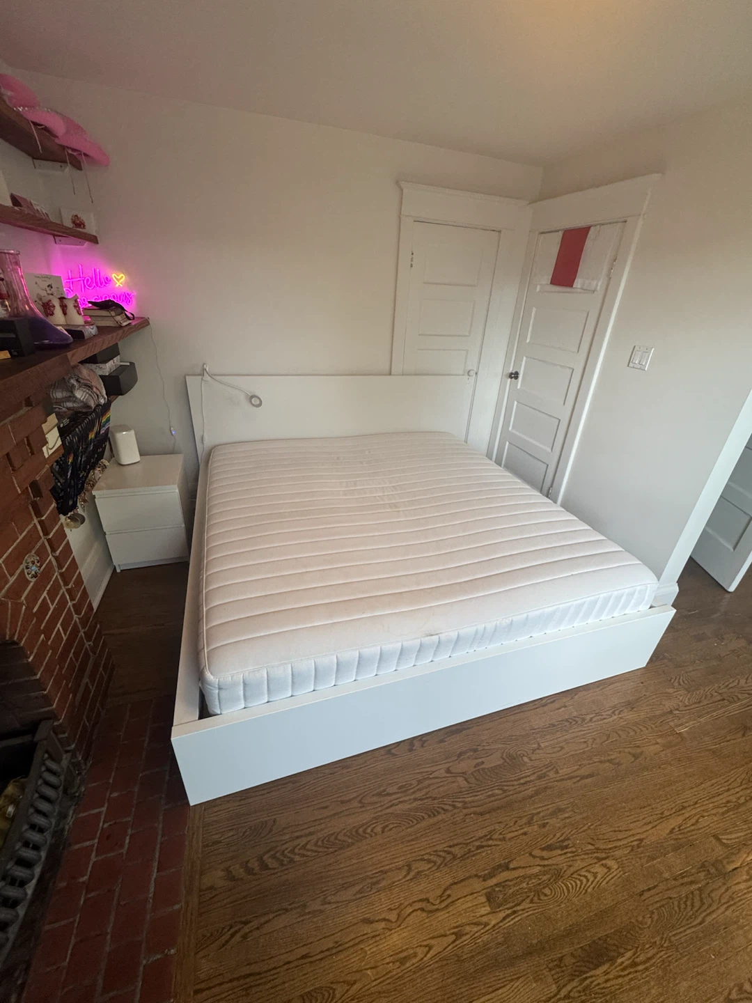 IKEA MALM king bed frame white