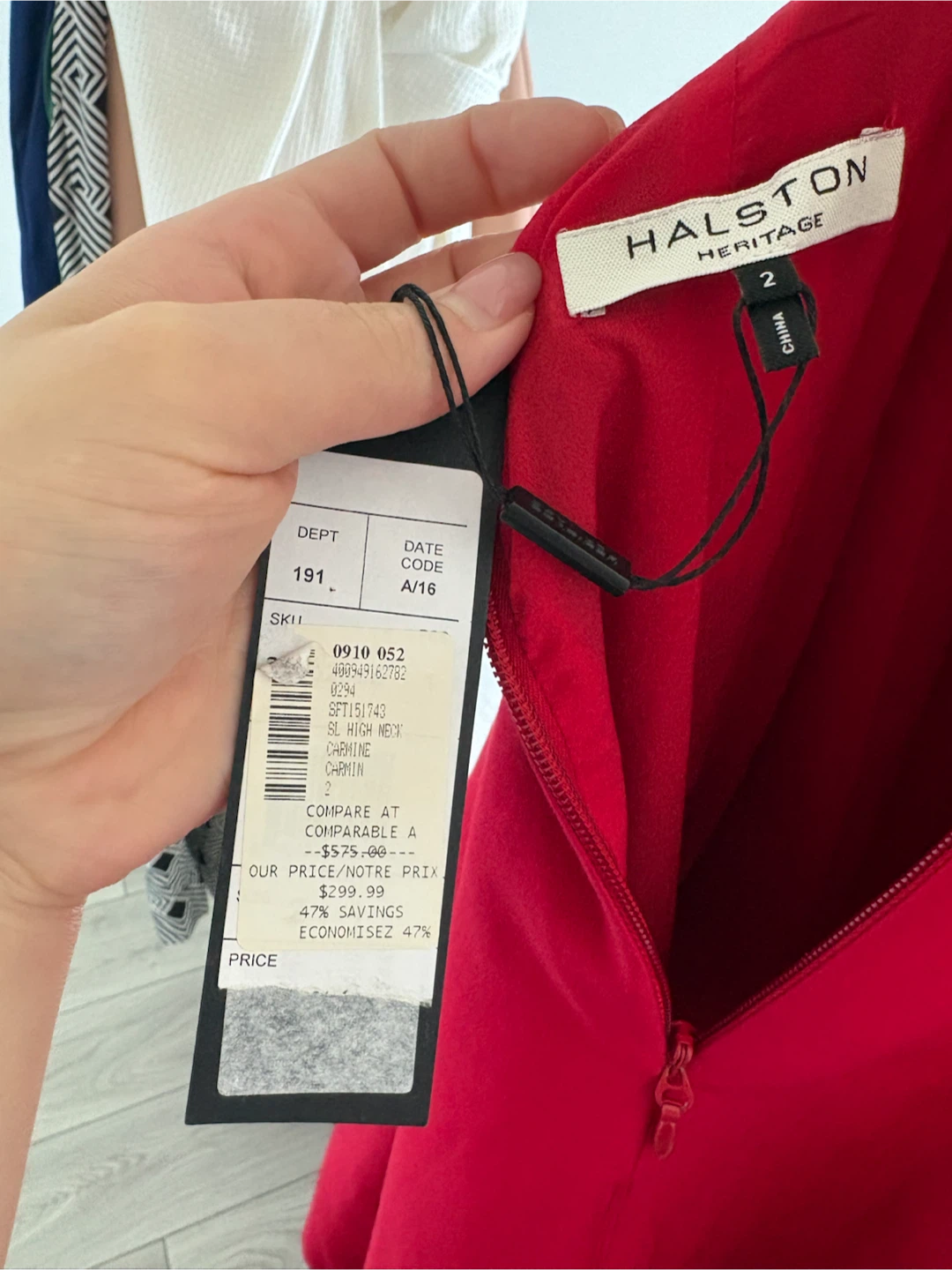 Halston Heritage Red Dress Size 2 - photo 4