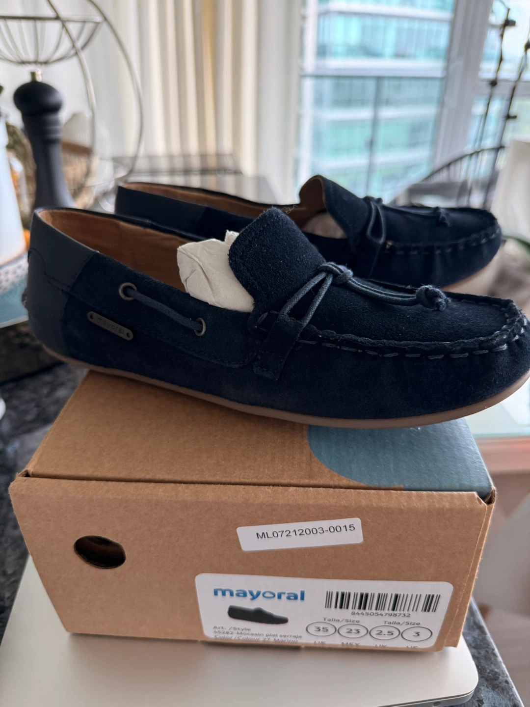 Mayoral Navy Suede Loafers