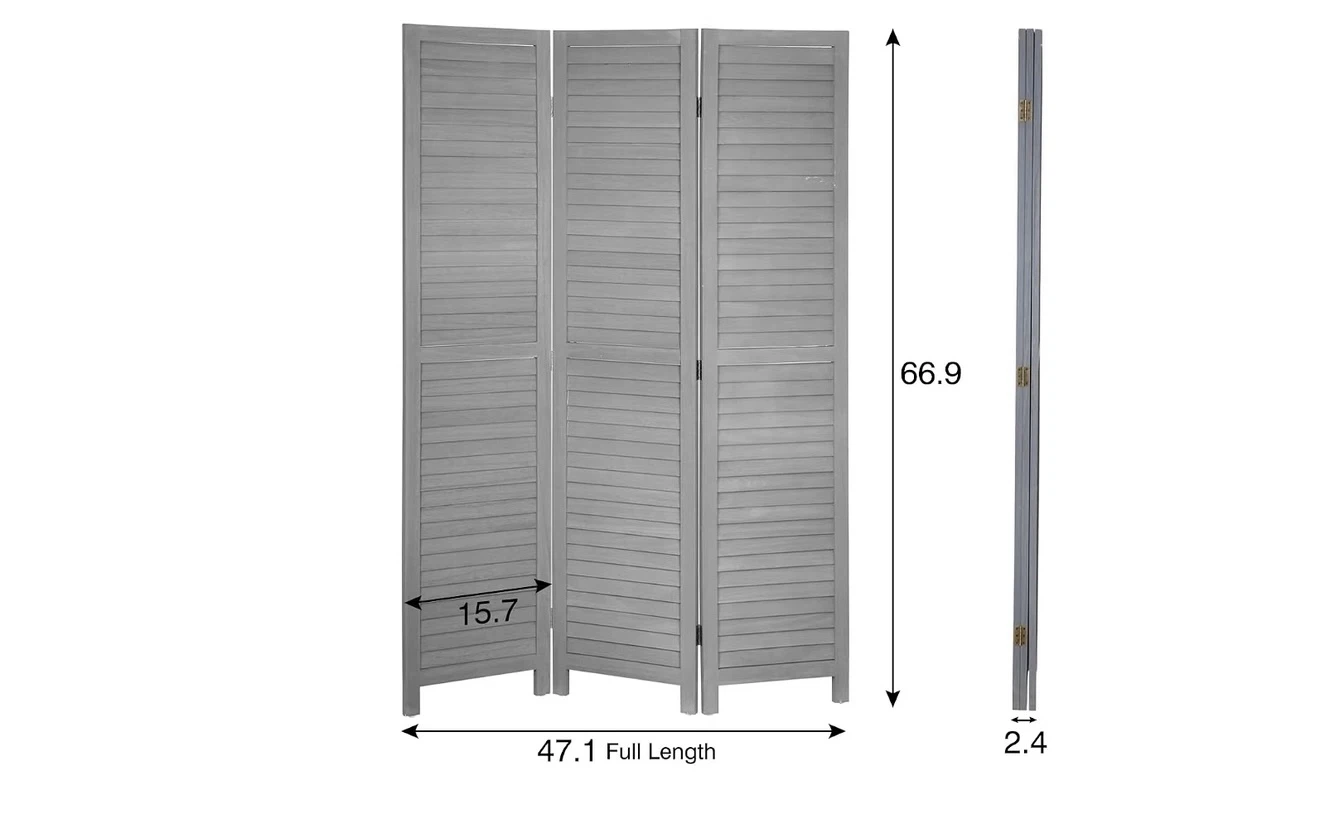 MODERN GREY WOOD ROOM DIVIDER FOR SALE