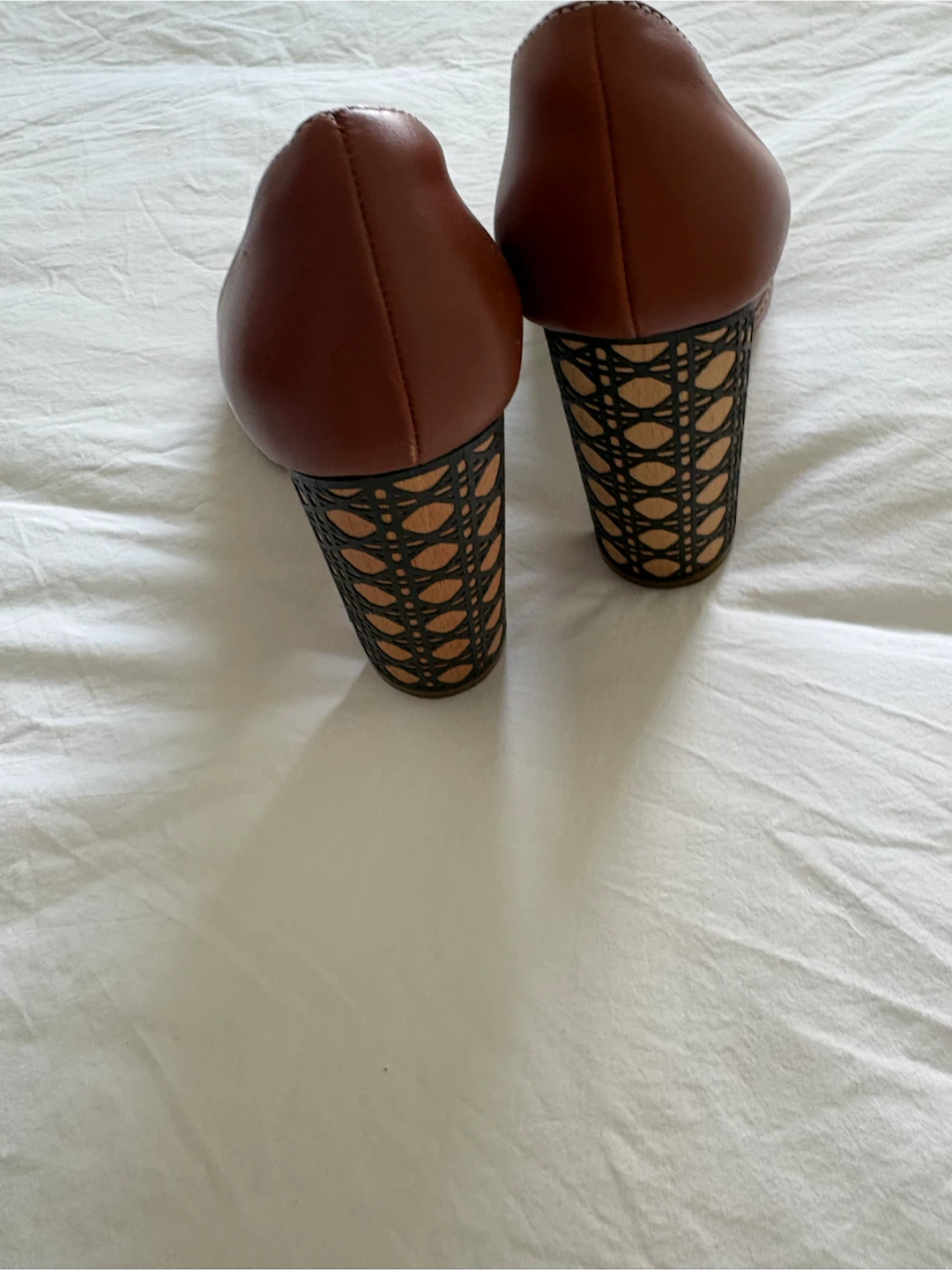 Christian Dior Peep-Toe Heels - Brown Leather - photo 4