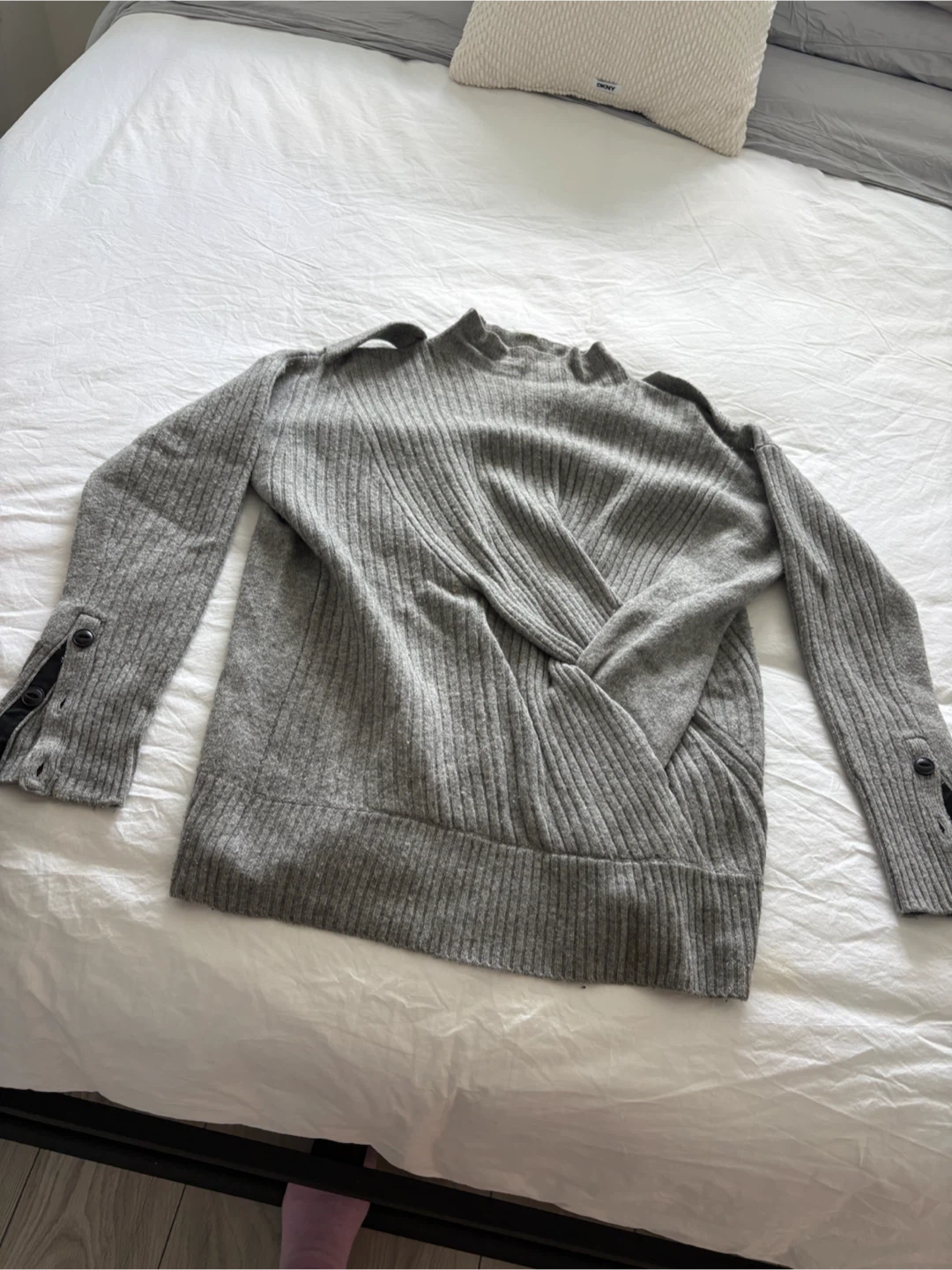 Rag & Bone Grey Ribbed Sweater - Size M
