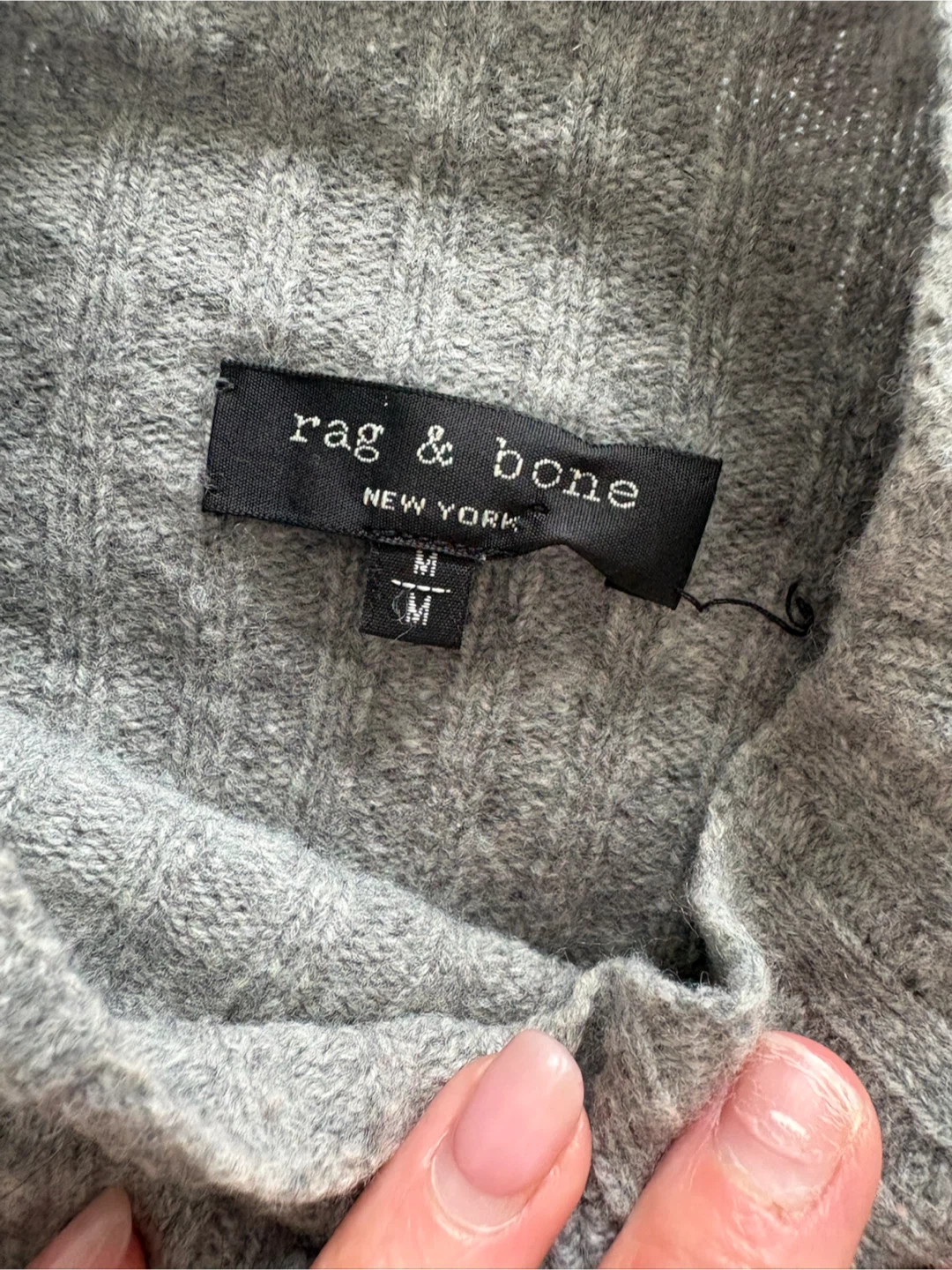 Rag & Bone Grey Ribbed Sweater - Size M - photo 2