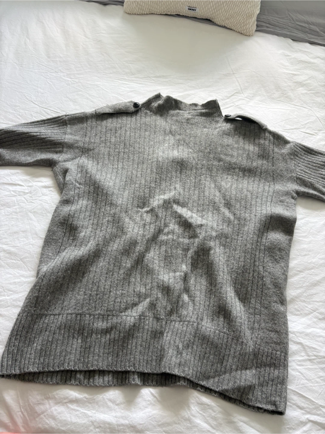 Rag & Bone Grey Ribbed Sweater - Size M - photo 4