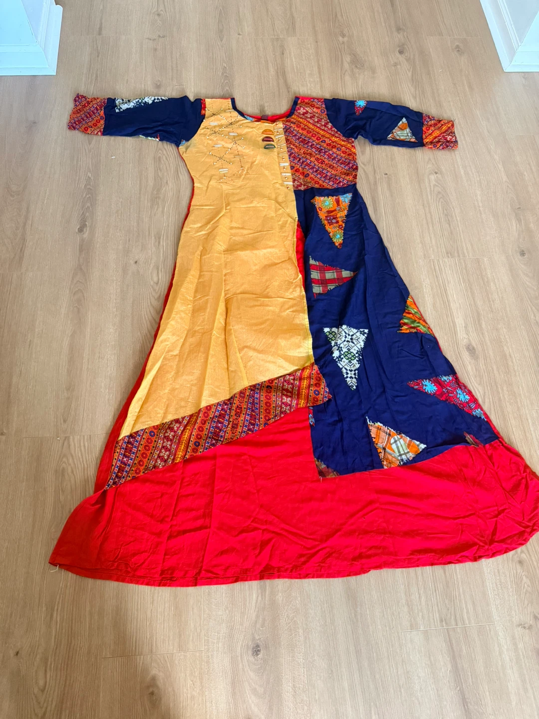 Women's Colorful Patchwork Kurti XL