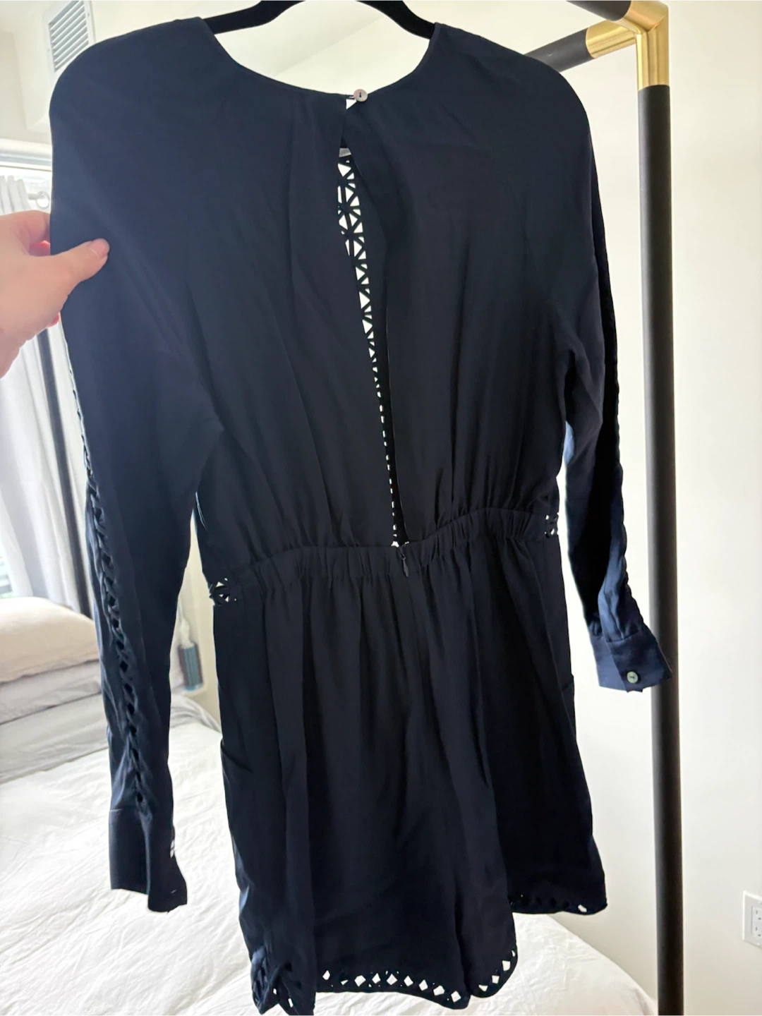 Jonathan Simkhai Navy Romper Dress with Cutouts - photo 2