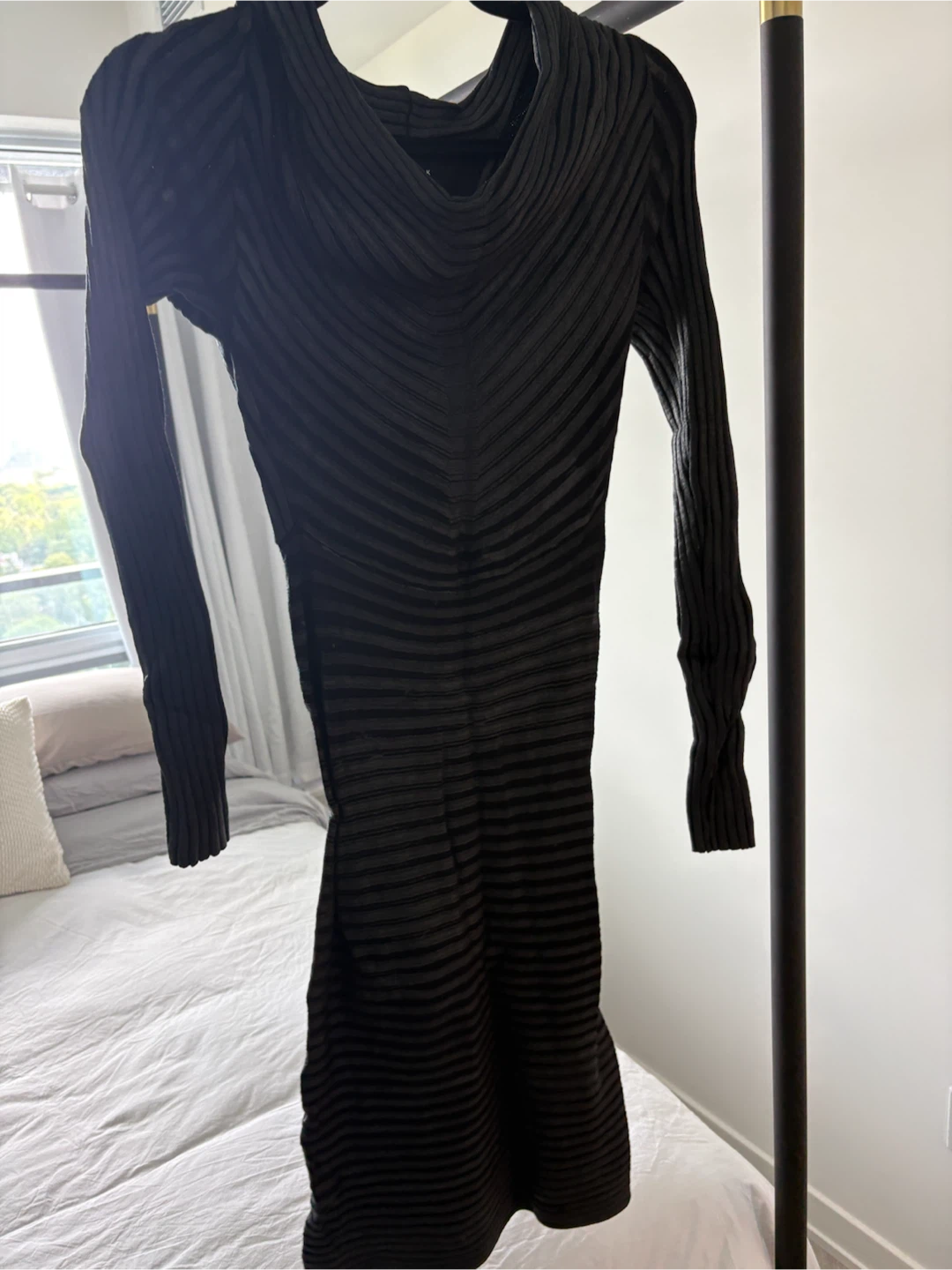 Rudsak Black Ribbed Knit Long Sleeve Dress - photo 2