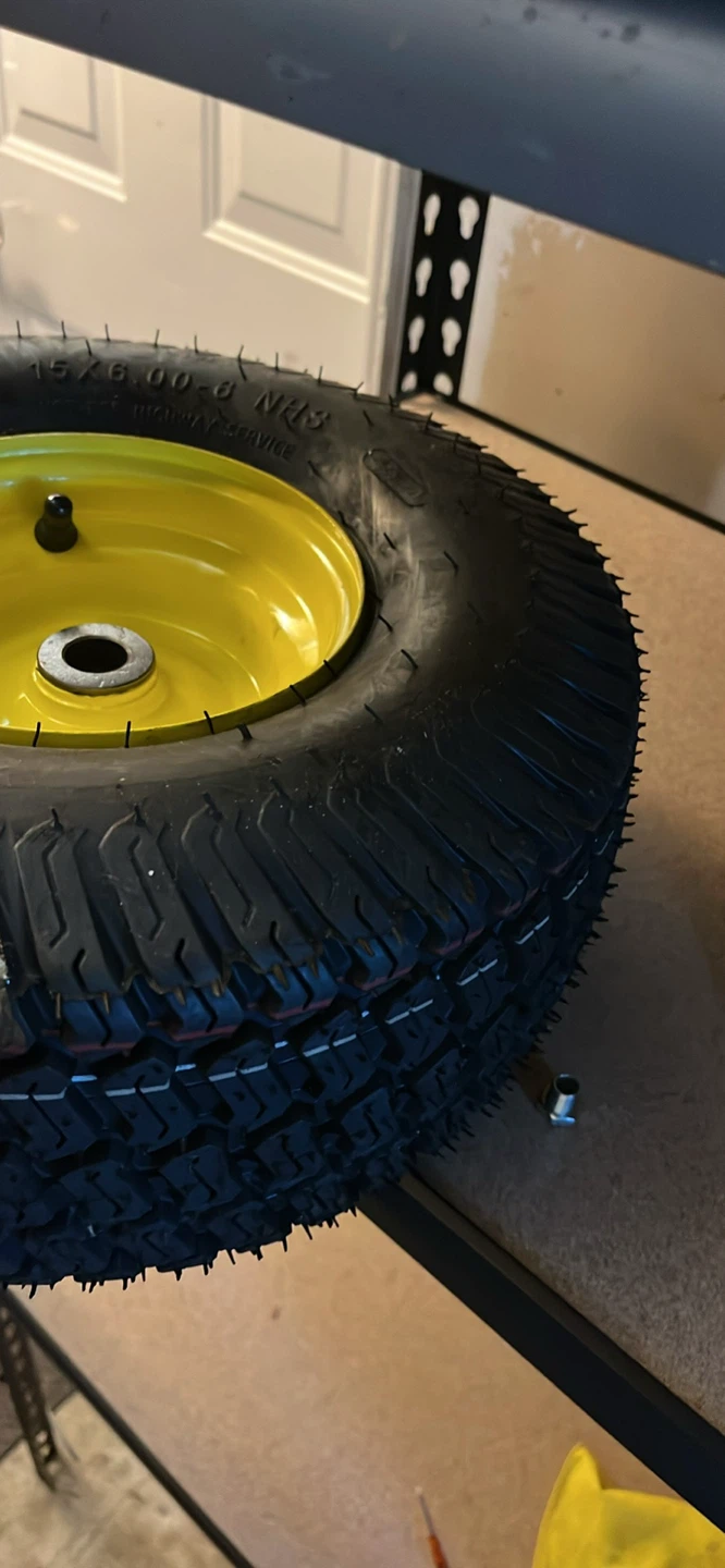 Lawn Mower Tire with Yellow Rim - photo 3