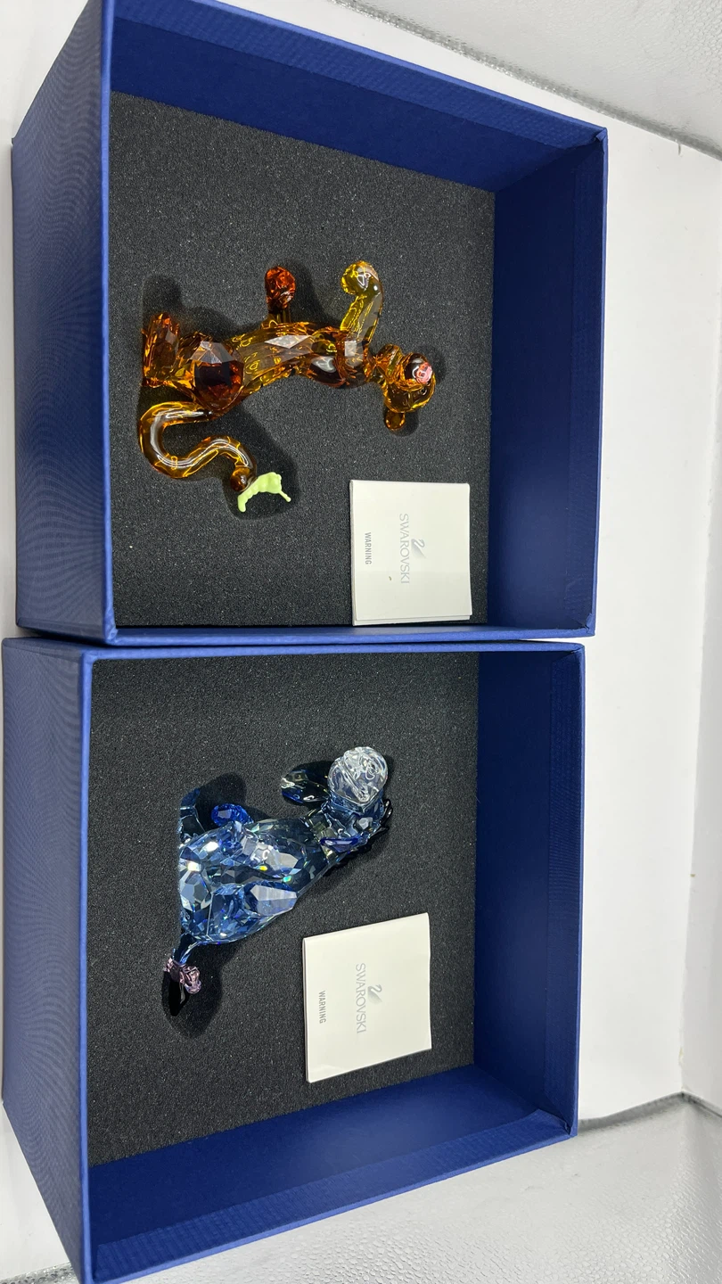 Swarovski Crystal Winnie the Pooh and Tigger Figurines