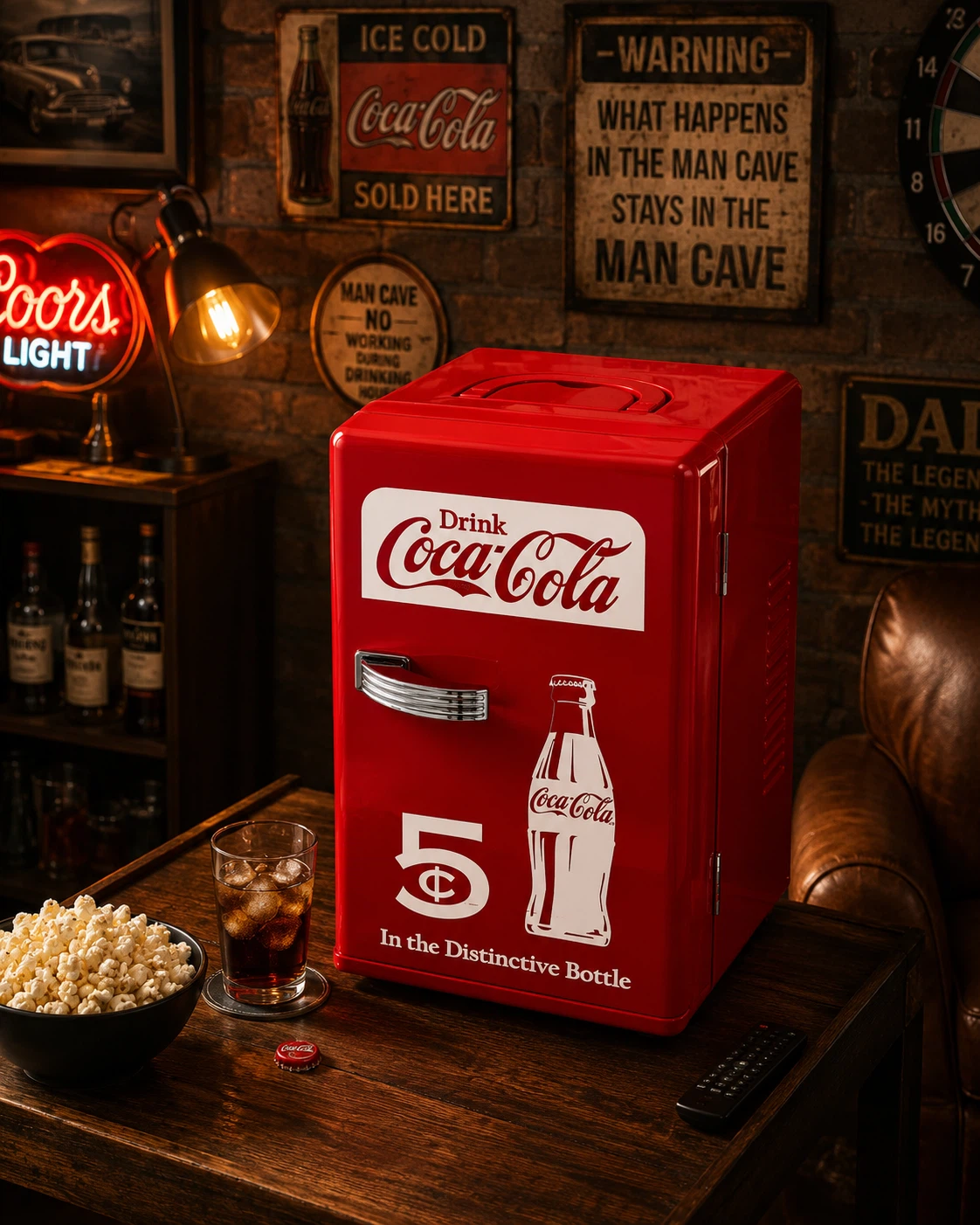 Retro Coca-Cola 5¢ Mini Fridge – Vintage Style Portable Cooler - photo 2