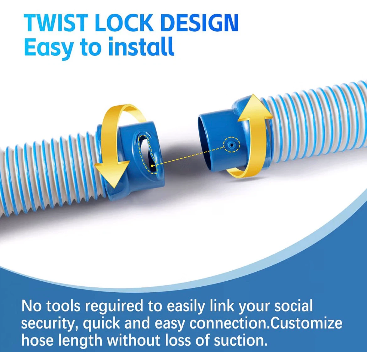 Replacement Twist Lock Hose for Zodiac & Polaris Pool Cleaners - photo 3