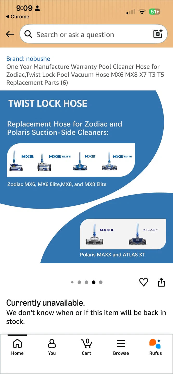 Replacement Twist Lock Hose for Zodiac & Polaris Pool Cleaners - photo 4