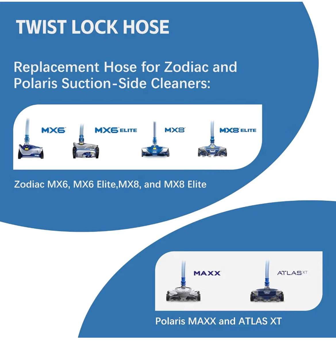 Replacement Twist Lock Hose for Zodiac & Polaris Pool Cleaners - photo 5