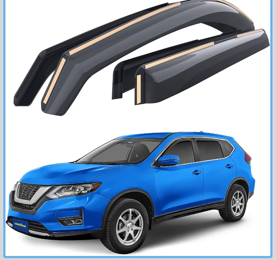 Goodyear Shatterproof Window DeflectorsNissan Rogue 2014-2020