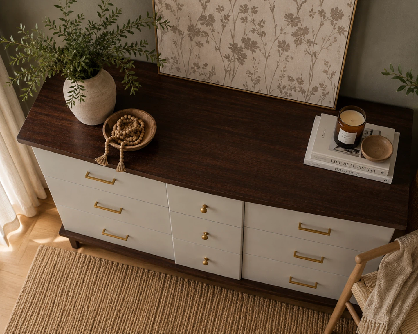✨ Vintage Peppler Solid Wood Dresser | Refinished Mahogany - photo 4