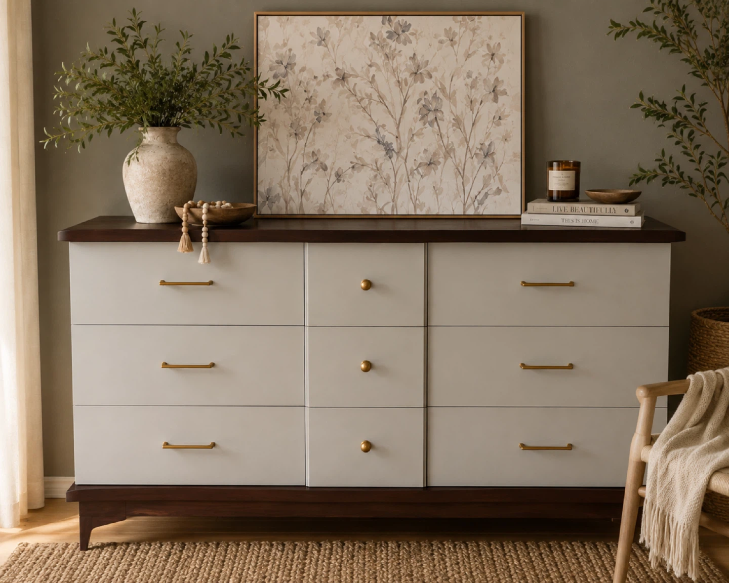 ✨ Vintage Peppler Solid Wood Dresser | Refinished Mahogany