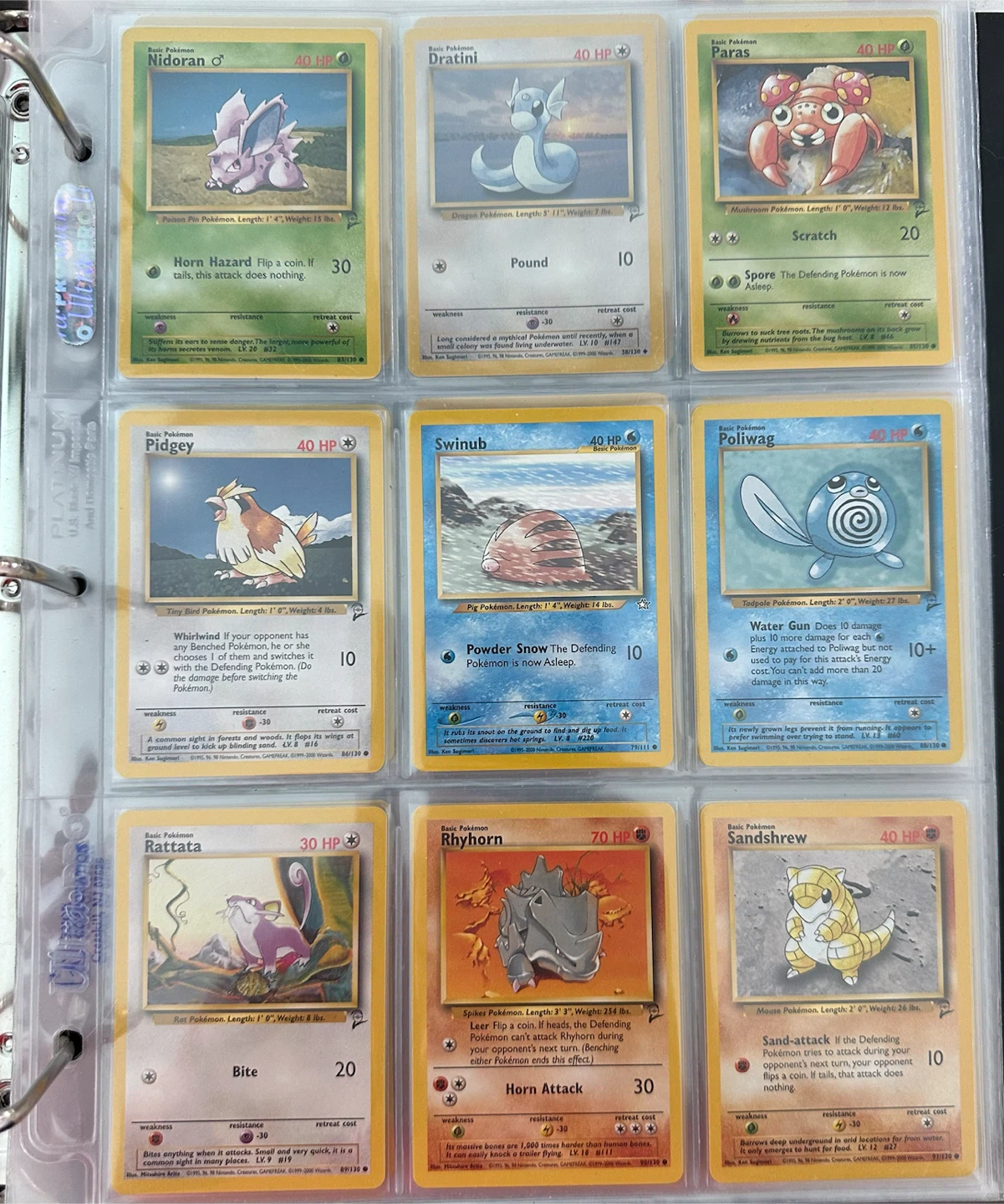 Vintage/Mint Assorted Pokémon Trading Cards