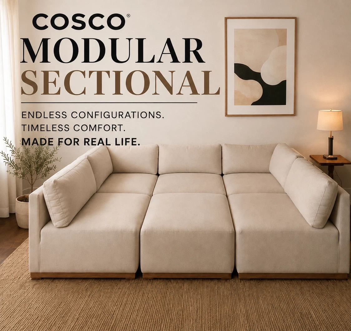 🛋️ COSCO BEAUTIFUL MODULAR SECTIONAL – VERSATILE & SPACIOUS!
