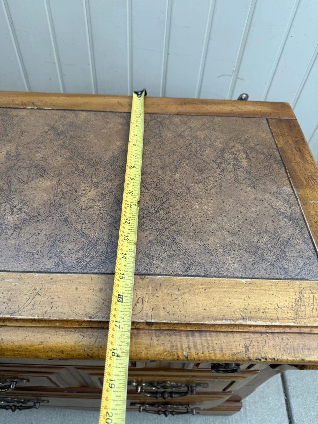 Vintage Wooden Nightstand with Drawers - photo 4