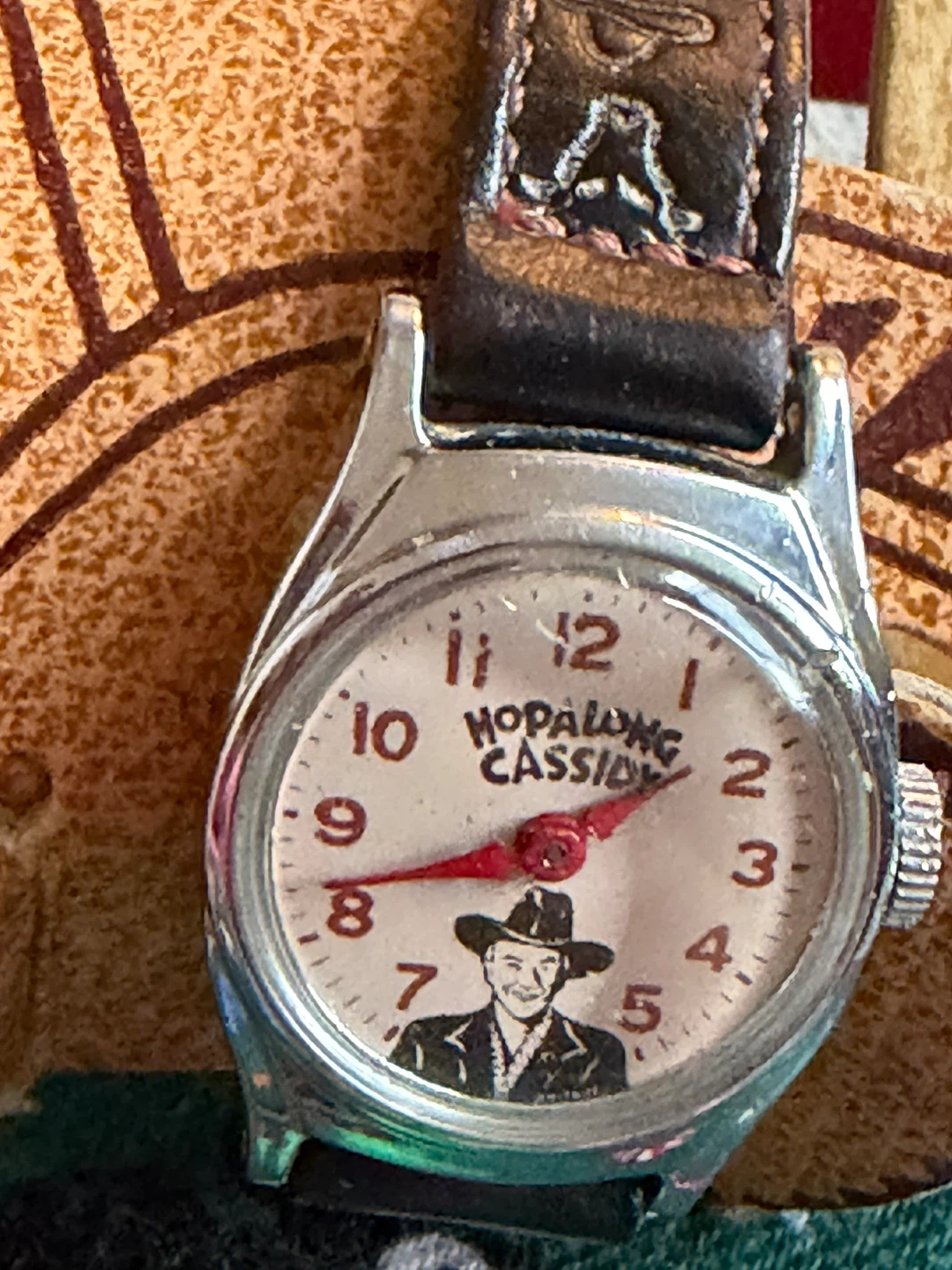 Hopalong Cassidy Watch 9/10 Condition With Box With Saddle