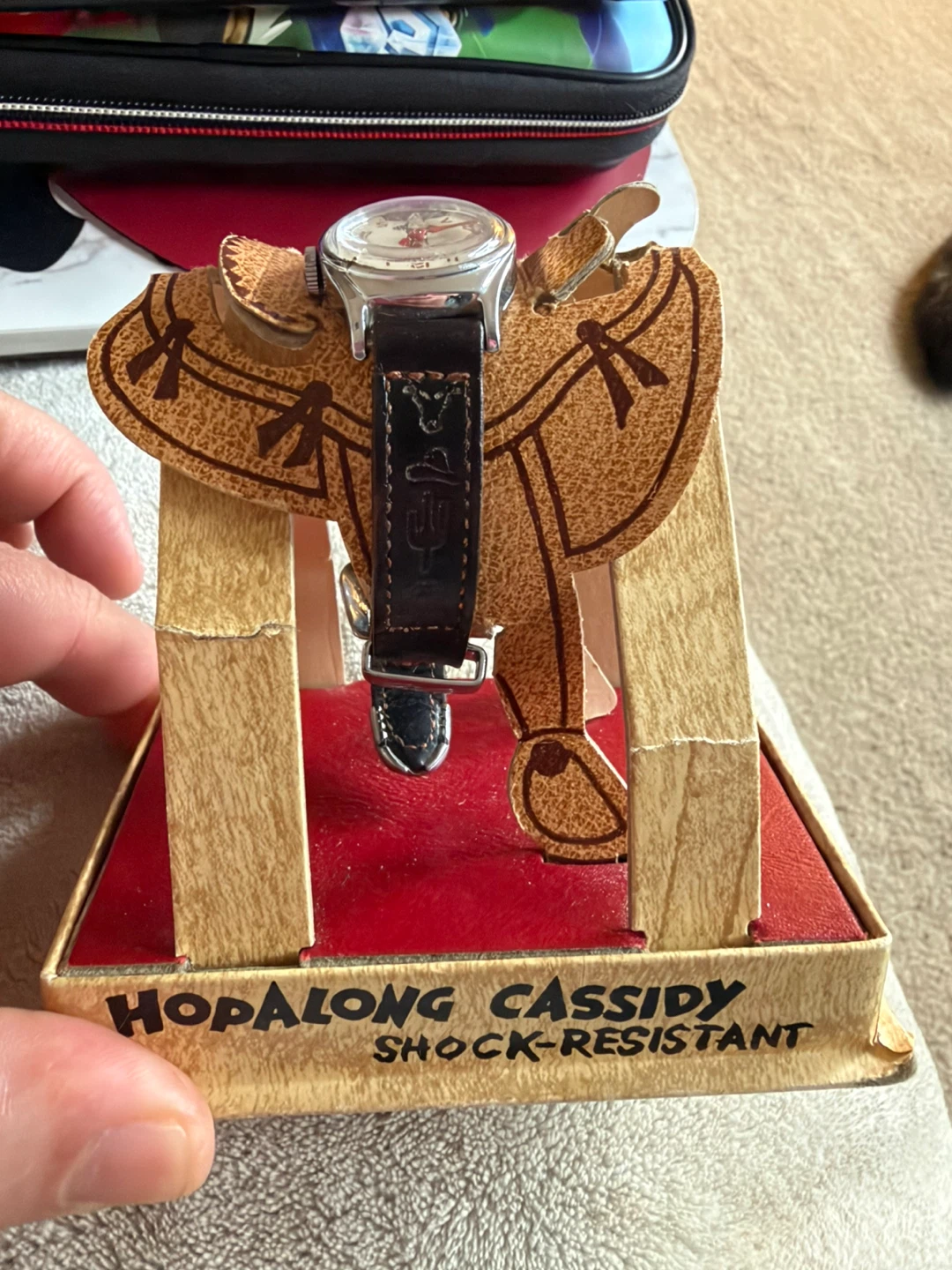 Hopalong Cassidy Watch 9/10 Condition With Box With Saddle - photo 4