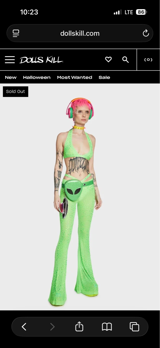 Club Exx Alien Glitter Bag & UFO Pouch Set (Dolls Kill)