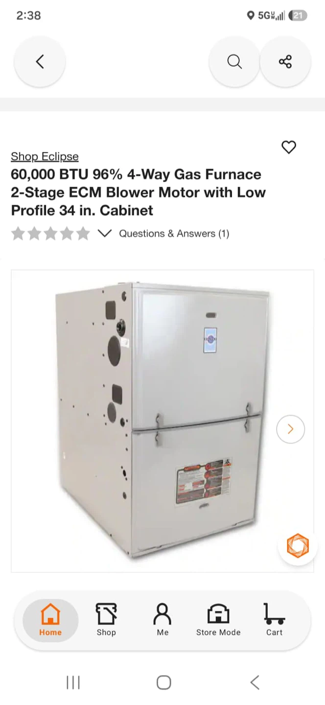 Eclipse 60,000 BTU 96% 4-Way Gas Furnace - photo 5